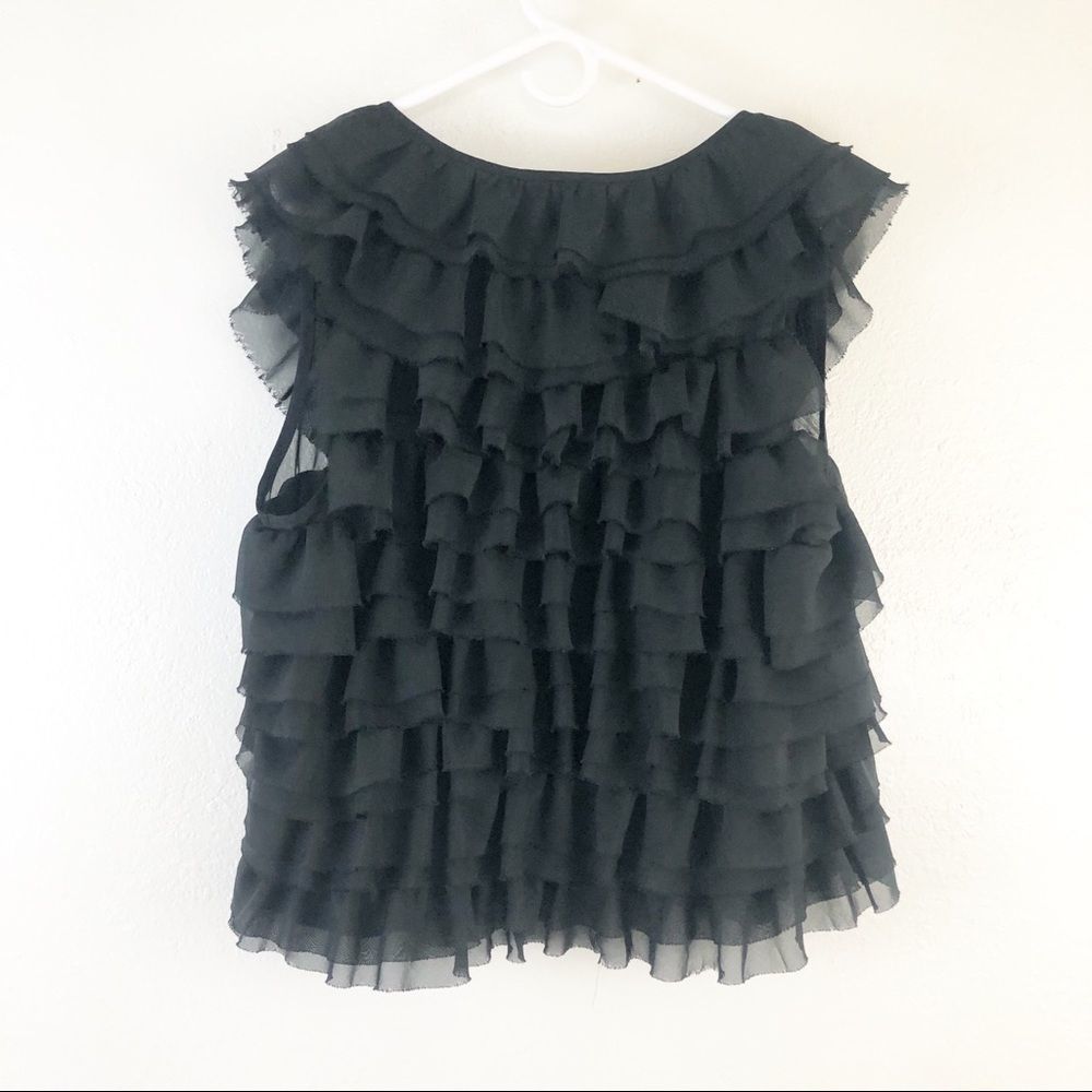 Forever 21 Ruffle sleeveless blouse size XL